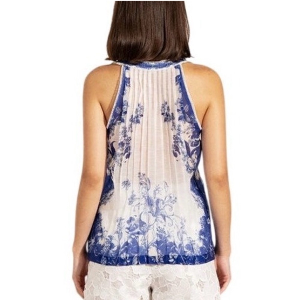 Ranna Gill x Anthropologie Zestio Pleated Blouse Floral Ombre Small Like New - Picture 2 of 11